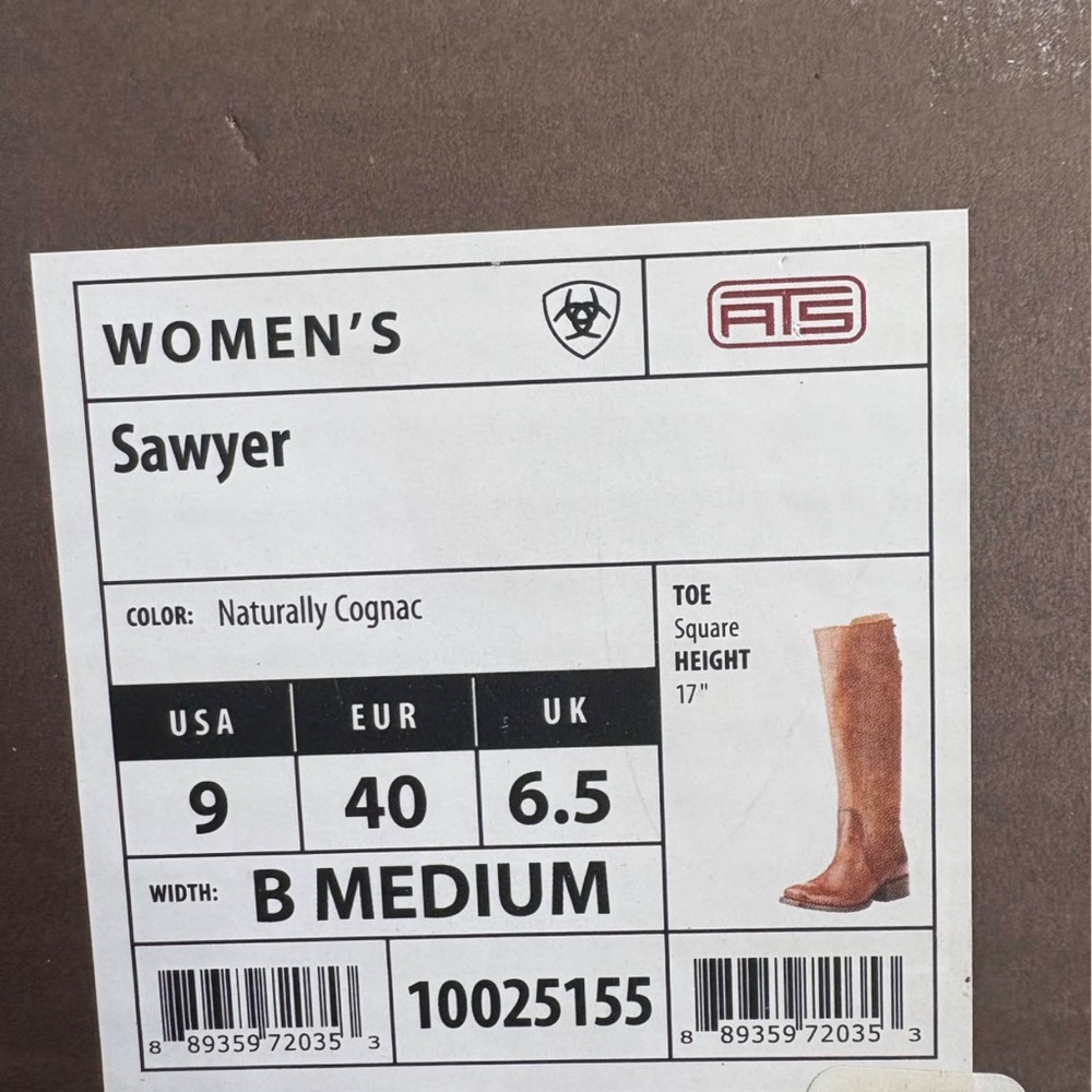 ARIAT Brown Leather Tall Riding Boots sz 9B Worn 1x - Picture 6 of 7